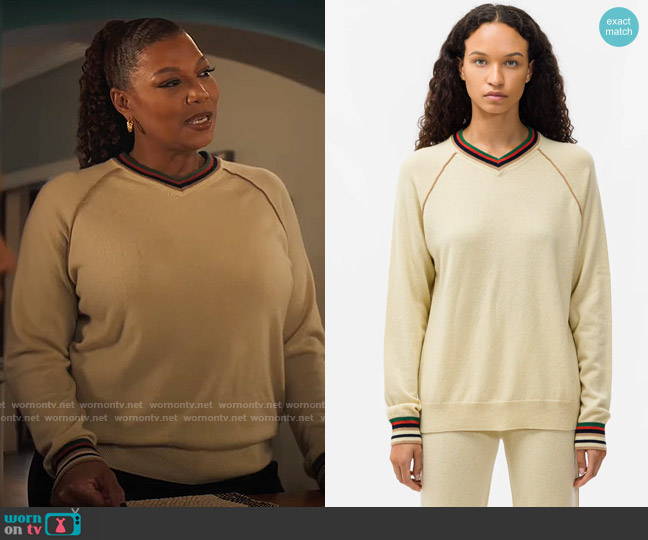 Wales Bonner Utility Cashmere Sweater worn by Robyn McCall (Queen Latifah) on The Equalizer