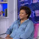 Wanda Sykes’s blue satin blouse on Today