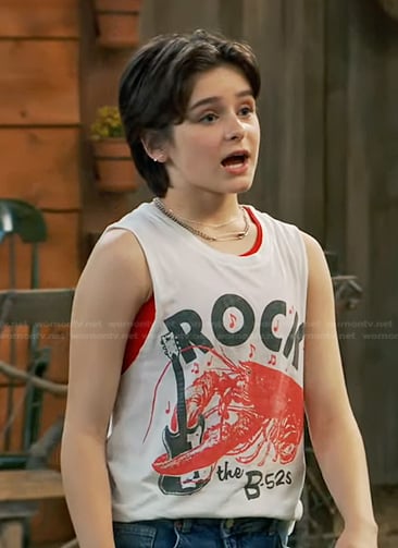 Whinnie’s Rock Lobster print tank on Bunkd