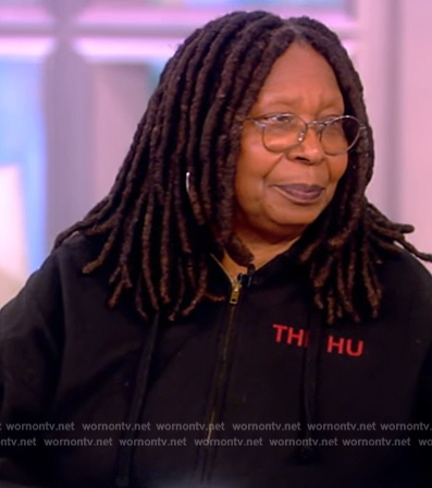 Whoopi’s black hoodie on The View