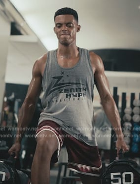 Will's burgundy basketball shorts on Bel-Air