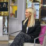 Zanna Roberts Rassi’s black blazer and laser cut jeans on Today