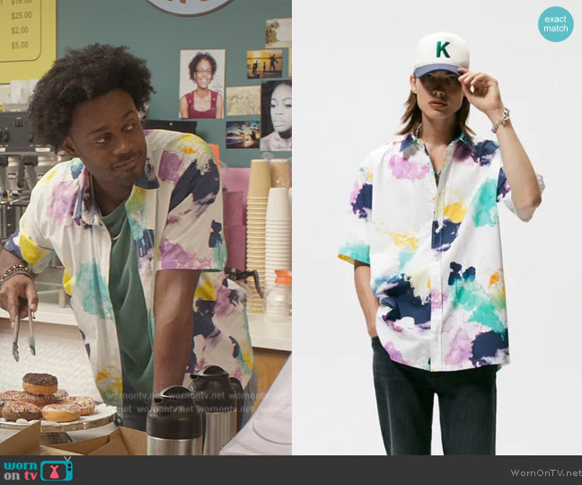 Zara Tie Dye Shirt worn by Noah Koles (Echo Kellum) on Grand Crew