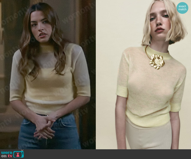 Zara Knitted Sweater worn by Allegra Garcia (Kayla Compton) on The Flash