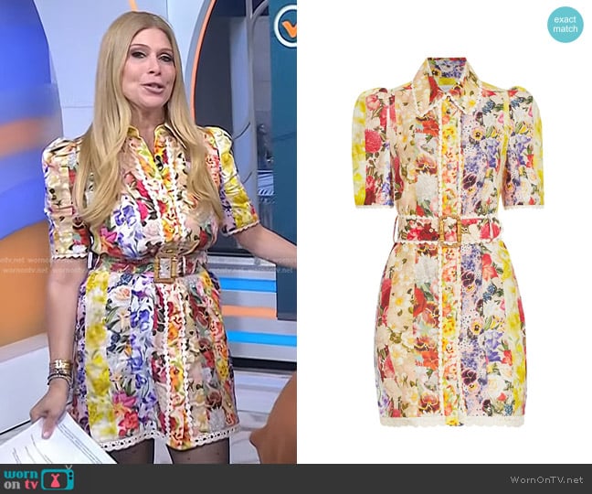 Zimmermann Wonderland Linen Shirtdress worn by Jill Martin on Today