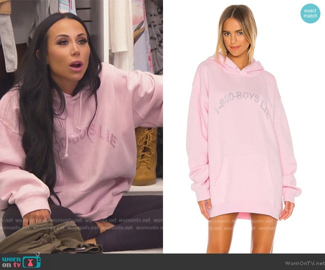 Boys Lie 1-800 Pink Remix Hoodie worn by  on The Real Housewives of New Jersey