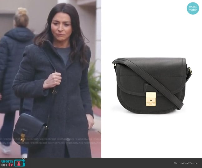 3.1 Phillip Lim Pashli Saddle Crossbody Bag worn by Amelia Shepherd (Caterina Scorsone) on Greys Anatomy