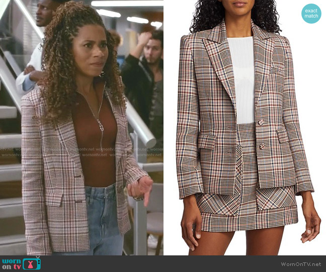 AKNVAS Valdi Blazer worn by Maggie Pierce (Kelly McCreary) on Greys Anatomy