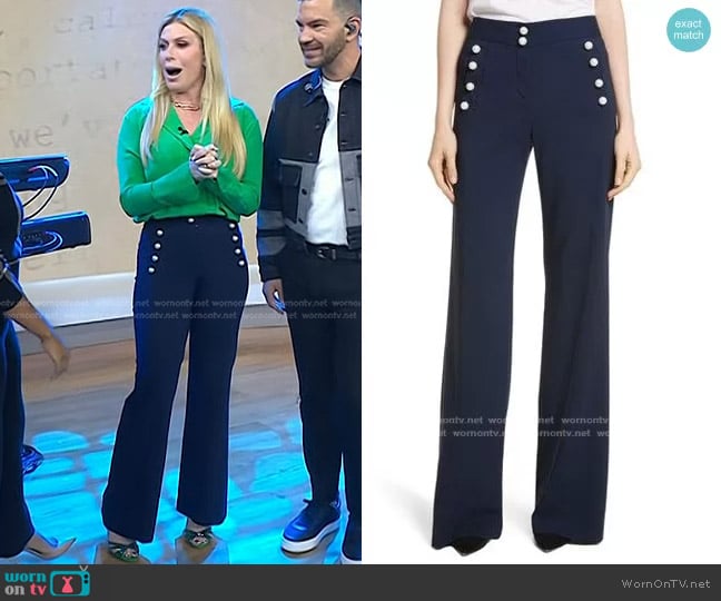 Veronica Beard Adley Sailor Pants worn by Jill Martin on Today