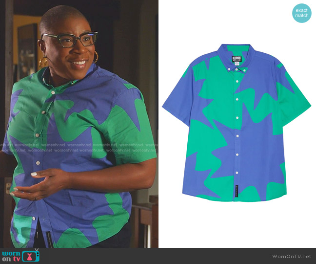 Billionaire Boys Club Mercury Print Button-Down Shirt worn by Henrietta Wilson (Aisha Hinds) on 9-1-1