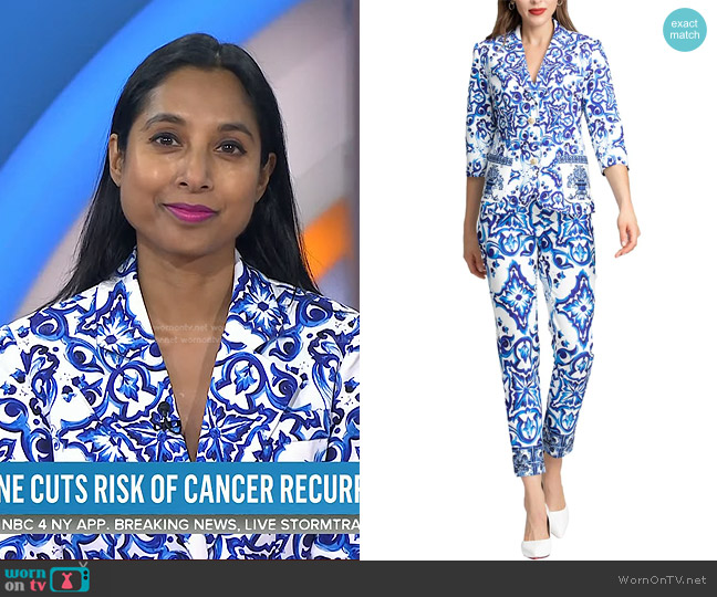 Burryco Blazer & Pant Set worn by Dr. Roshini Rajapaksa on Today