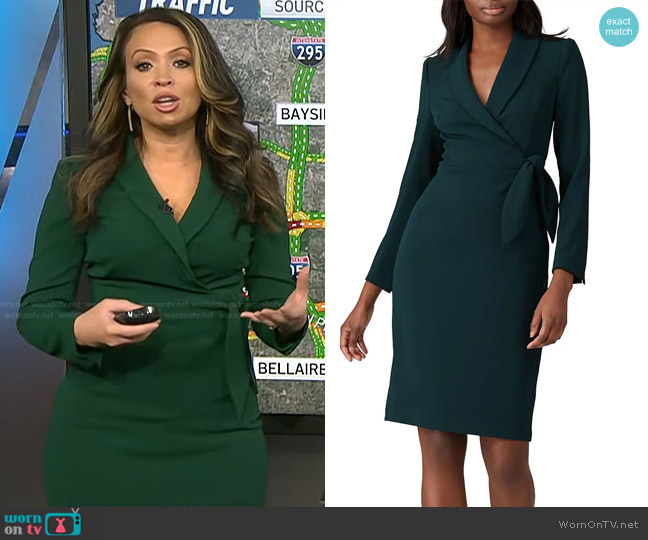 WornOnTV: Adelle’s green faux wrap dress on Today | Adelle Caballero ...