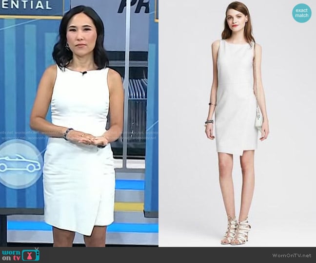 Banana Republic Envelope Cotton Sheath Dress worn by Vicky Nguyen on Today