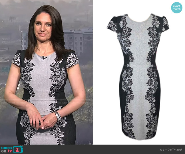 WornOnTV: Maria’s black and grey floral sheath dress on Today | Maria ...