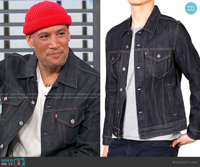 Levis Trucker Denim Jacket worn by Ben Harper on Access Hollywood