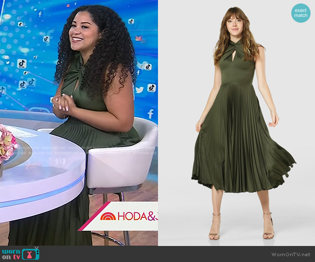 Closet London Pleated Midi Dress worn by Arianna Davis on Today