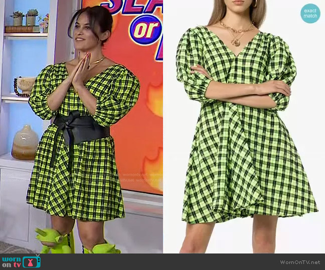 Wornontv Donnas Green Plaid Dress And Dipsy Boots On Today Donna Farizan Clothes And 1128