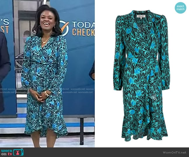 Diane von Furstenberg Carla Wrap Dress worn by Dr. Angela Lamb on Today