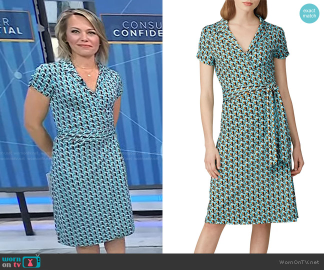 Diane von Furstenberg Printed Wrap Dress worn by Dylan Dreyer on Today