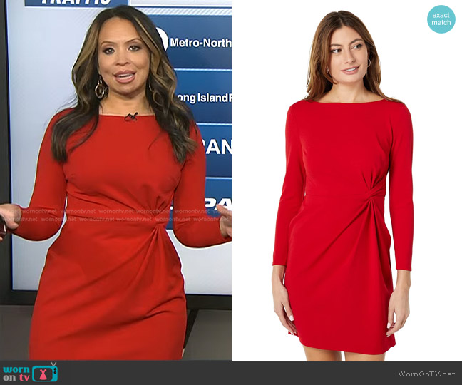 WornOnTV: Adelle’s red twist detail dress on Today | Adelle Caballero ...