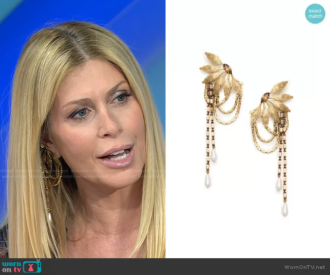 Dylan Lex Gilded Loki Earrings worn by Jill Martin on Today