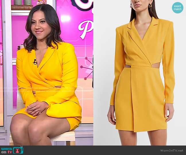 WornOnTV: Cheyenne Isabel Wells’s yellow cutout blazer dress on Today ...