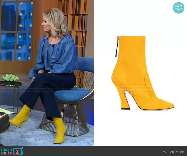 Fendi FFreedom Nubuck Leather Booties worn by Dr. Jennifer Ashton on Good Morning America