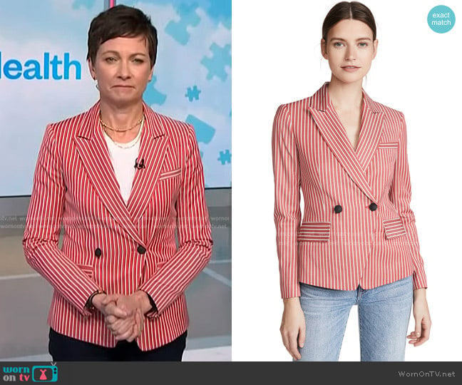 Rag & Bone Fletcher Stripe Blazer worn by Stephanie Gosk on NBC News Daily