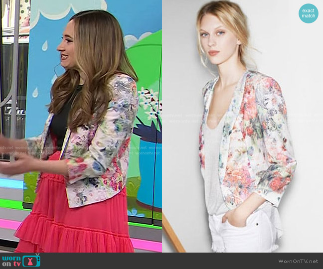 Zara Floral Blazer worn by Lexie Sachs on Today