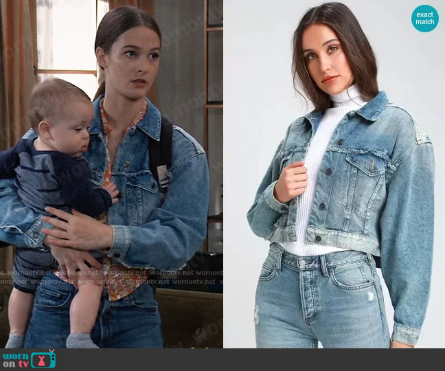 Free People Bedford Jacket worn by Esme (Avery Kristen Pohl) on General Hospital