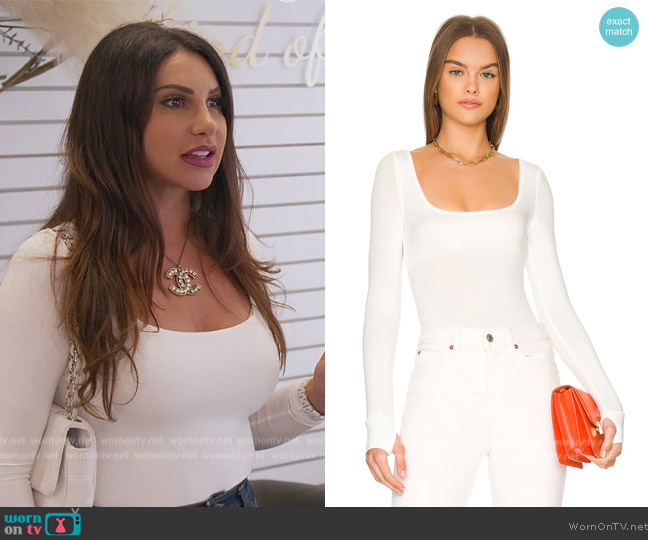 WornOnTV: Jennifer's white square neck bodysuit on The Real Housewives of  New Jersey, Jennifer Aydin