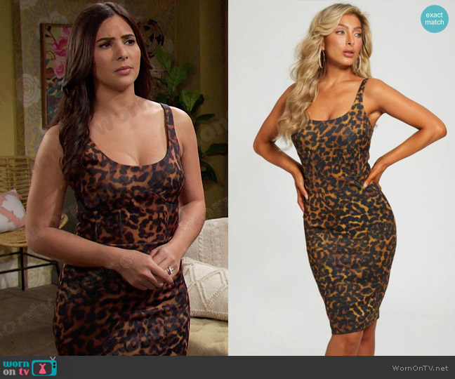 Guess Eco Lexi Dress worn by Gabi Hernandez (Camila Banus) on Days of our Lives