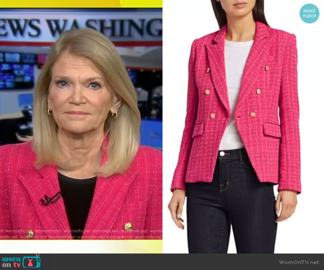 Generation Love Alexa Double Breasted Boucle Blazer worn by Martha Raddatz on Good Morning America