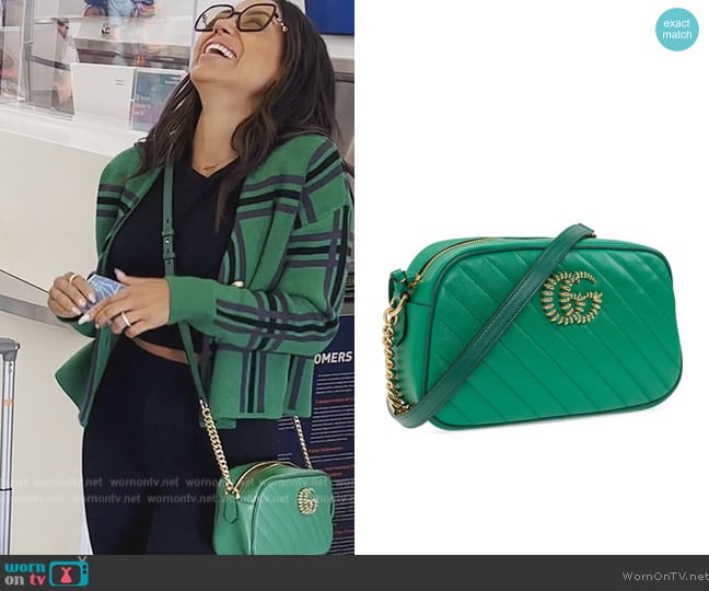 Gucci Small GG Marmont shoulder bag worn by Melissa Gorga on The Real Housewives of New Jersey