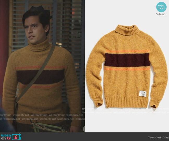 J. Press x Todd Snyder Shaggy Dog Turtleneck worn by Jughead Jones (Cole Sprouse) on Riverdale