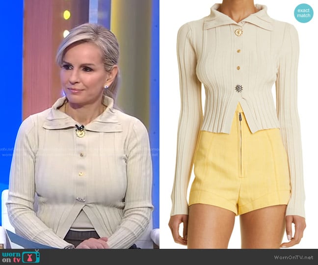 Jacquemus Bando Cardigan worn by Dr. Jennifer Ashton on Good Morning America