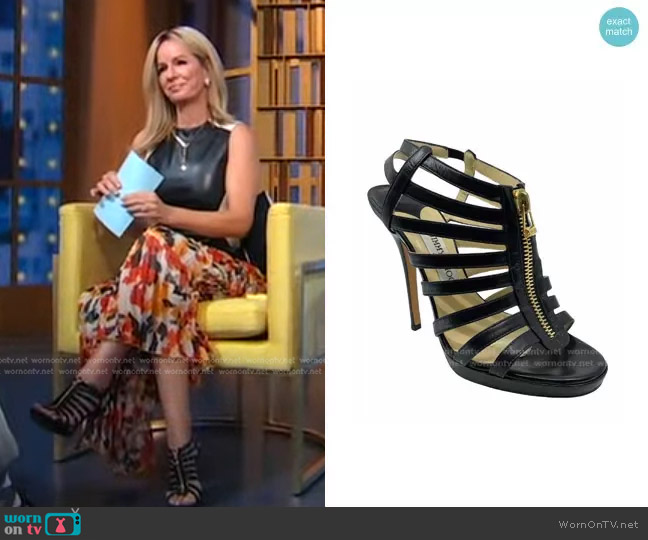 Jimmy Choo Caged Heeled Sandals worn by Dr. Jennifer Ashton on Good Morning America