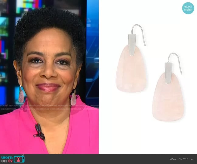 Kendra Scott Marty Drop Earrings worn by Sharon Epperson on NBC News Daily