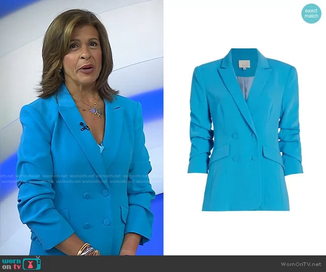 Cinq a Sept Kris Blazer in Atomic Blue worn by Hoda Kotb on Today