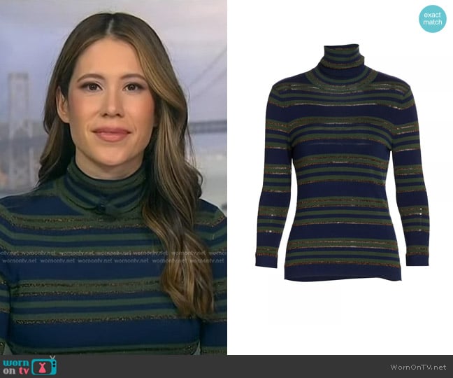 L'Agence Harlee Turtleneck Sweater worn by Deirdre Bosa on NBC News Daily