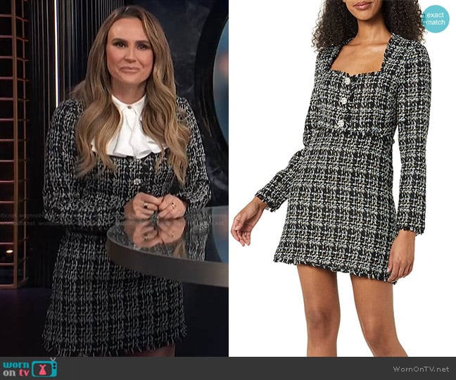 Keltie’s black tweed dress on E! News