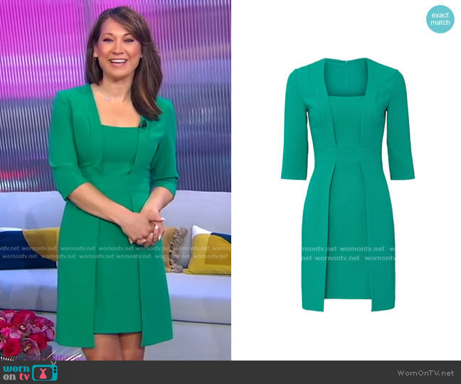 Black Halo Luka Dress worn by Ginger Zee on Good Morning America