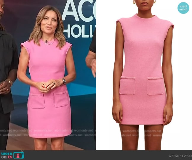 Maje Rapela Mini Dress worn by Kit Hoover on Access Hollywood