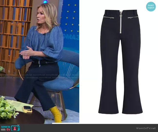 WornOnTV: Jennifer’s blue puff sleeve top and navy pants on Good ...