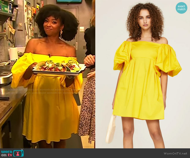 Peter Som Collective Satin Dress in Yellow worn by Jocelyn Delk Adams on Today