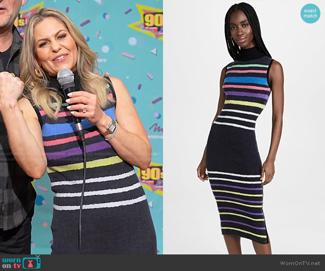 Prabal Gurung Mock Neck Cashmere Sleeveless Dress worn by Candace Cameron Bure on E! News