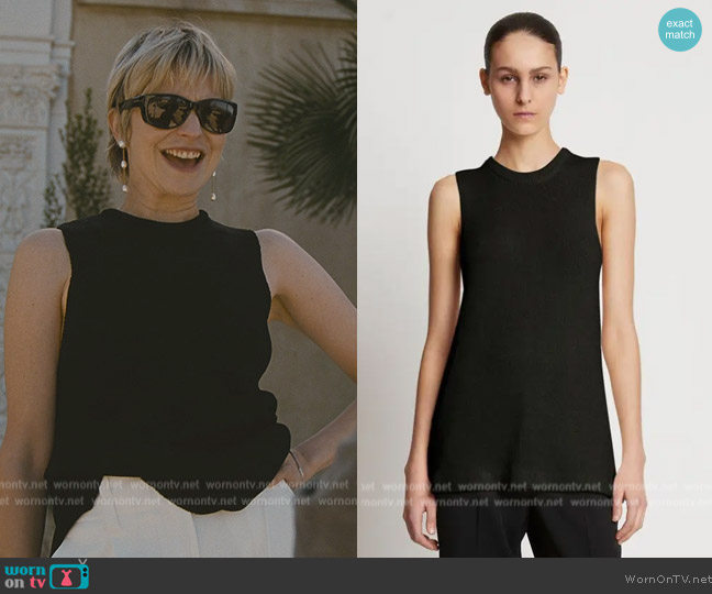 Proenza Schouler Twist Back Knit Tank worn by Annabelle Dexter-Jones (Annabelle Dexter-Jones) on Succession