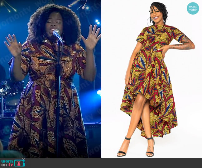 Ray Darten Karunwi African Print Dress worn by Danielle Ponder (Danielle Ponder) on General Hospital