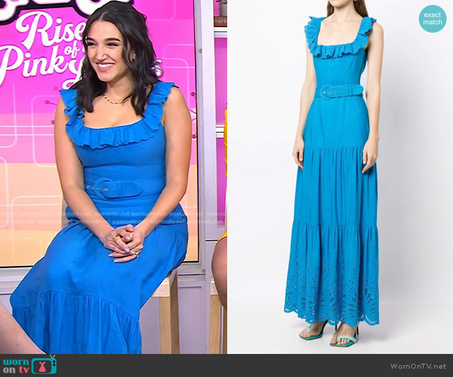 Rebecca Vallance Isidora Ruffled-Detail Maxi Dress worn by Marisa Davila on Today