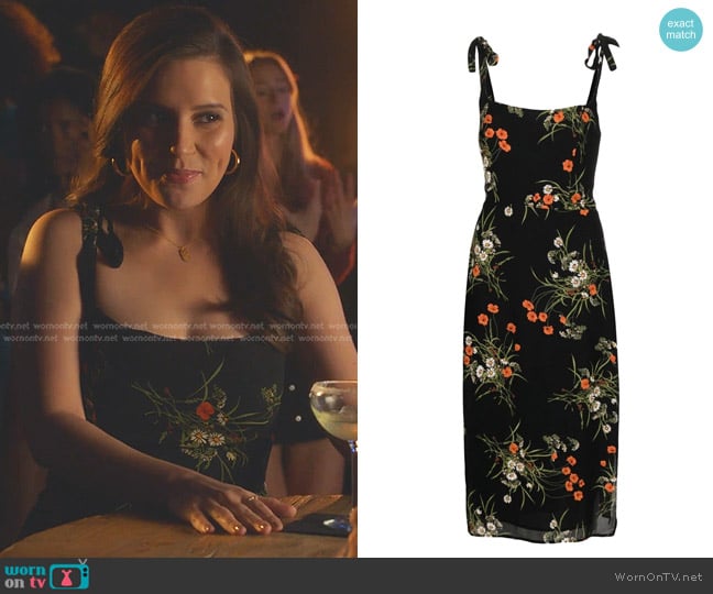 Reformation Besse Floral-Print Georgette Slip Dress worn by Vanessa (Natalie Ceballos) on 9-1-1